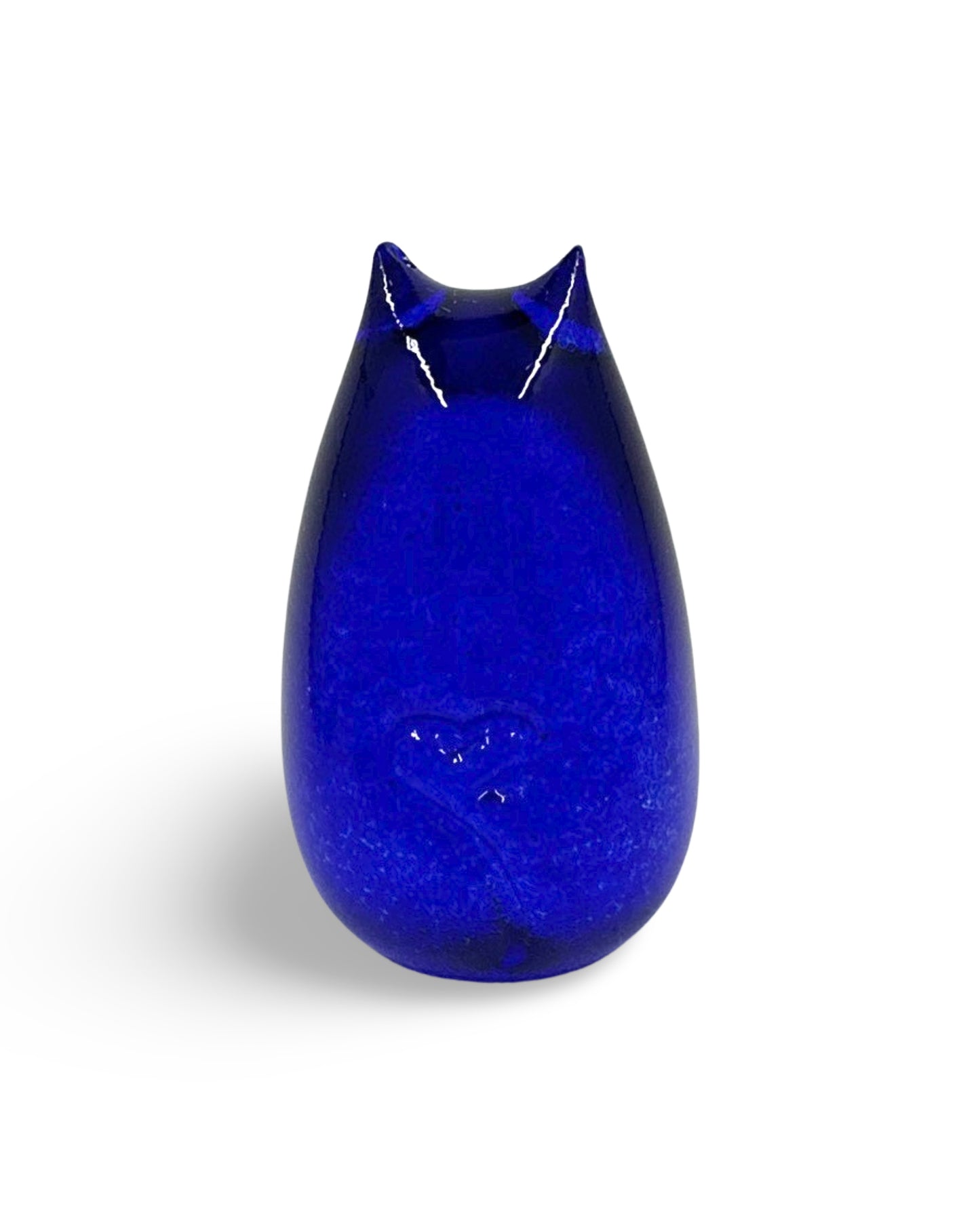 “Love Cat” Hand Sculpted Glass Cat Figurine