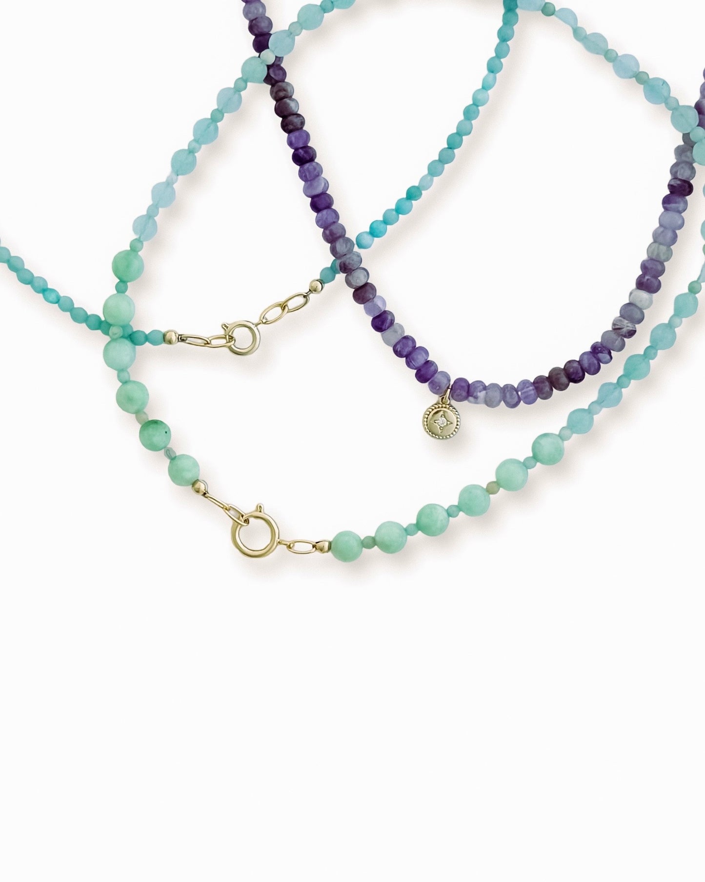 Riley James Amazonite Green Quartz Beaded Necklace