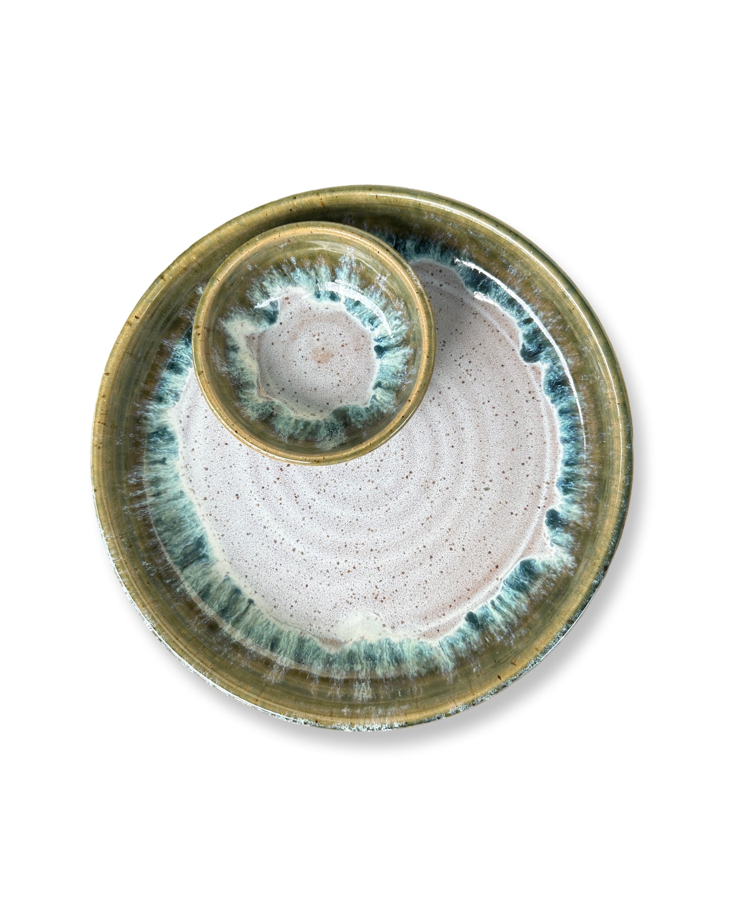 Triple C Pottery Chip & Dip Platter