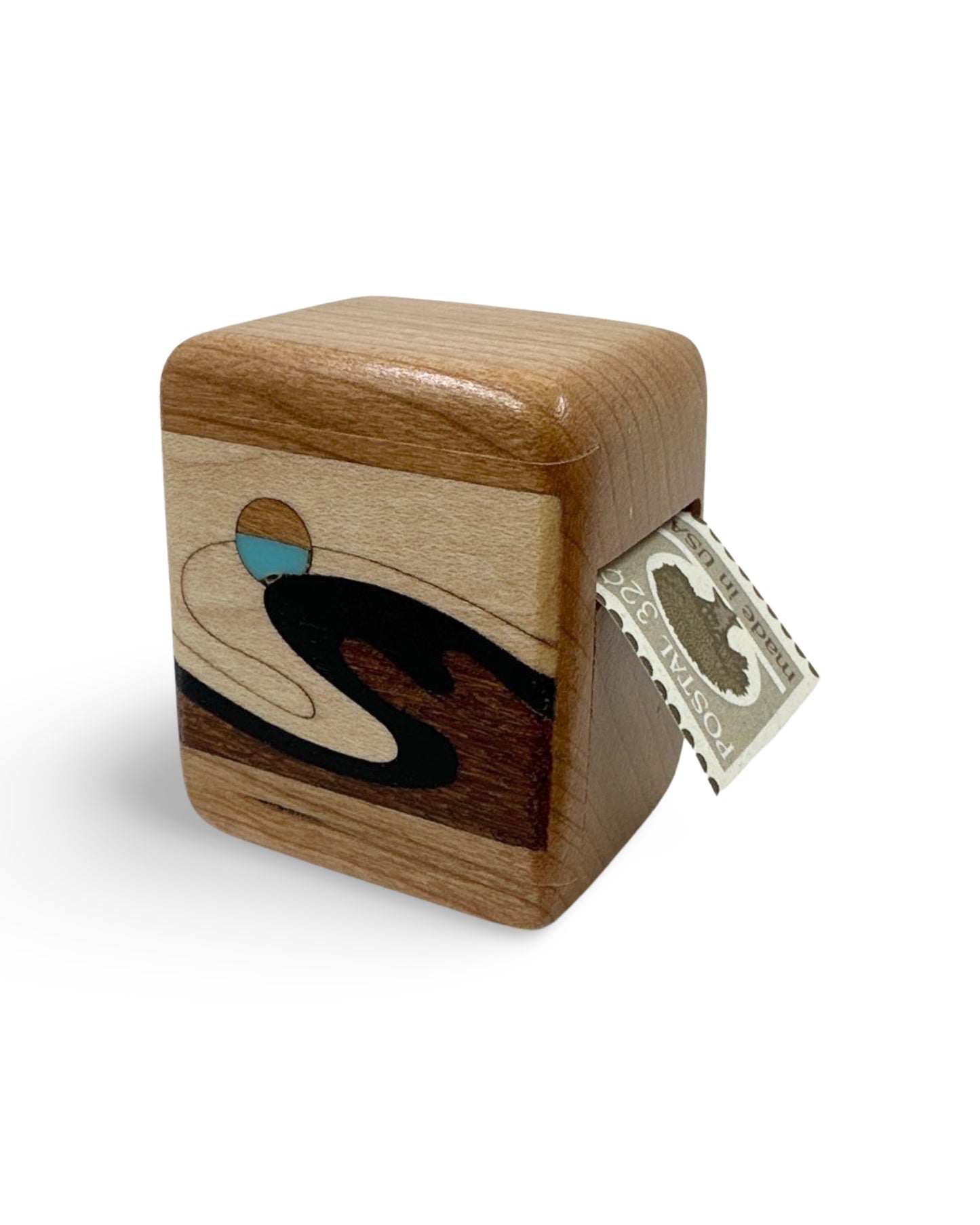 Handmade Wooden Stamp Roll Holder