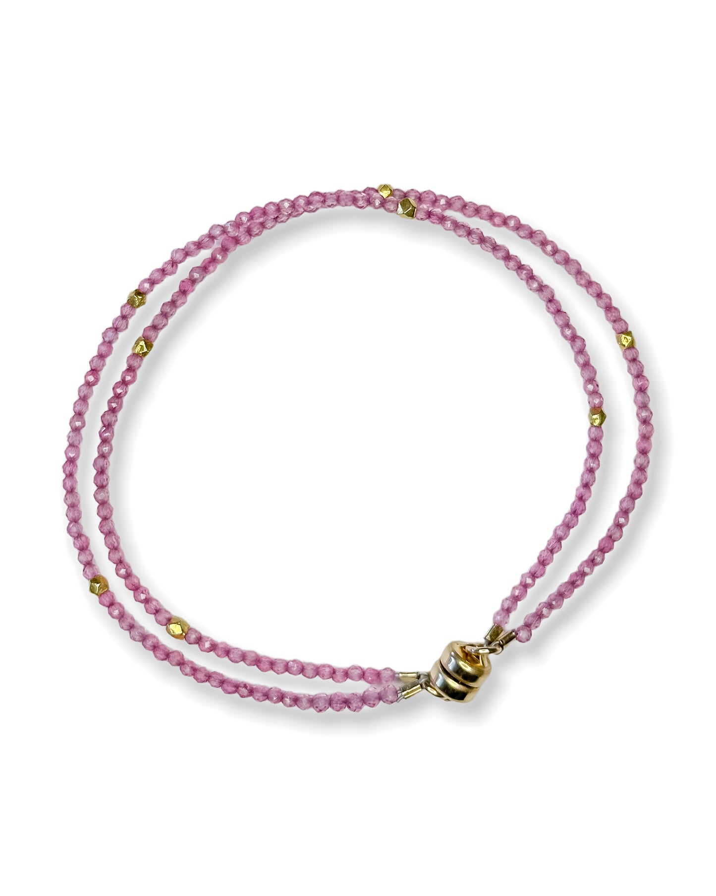 Double Strand Beaded Gemstone Magnetic Bracelet