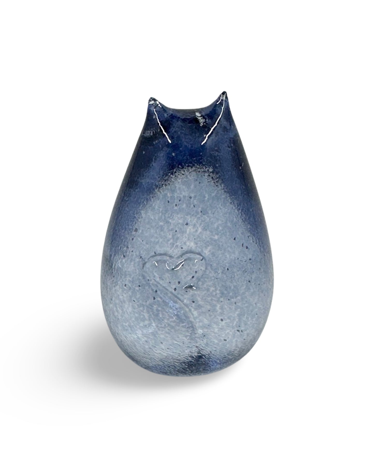 “Love Cat” Hand Sculpted Glass Cat Figurine