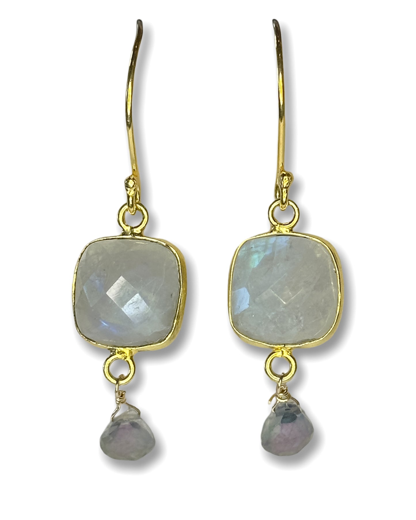 Bezel Gemstone Earrings