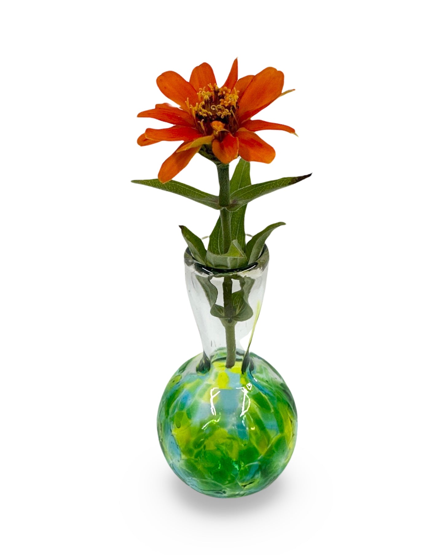 Tiny Handblown Glass Flower Bud Vase