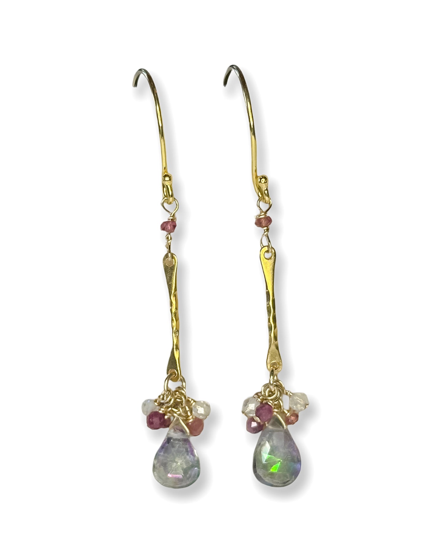 Gemstone Bar Earrings