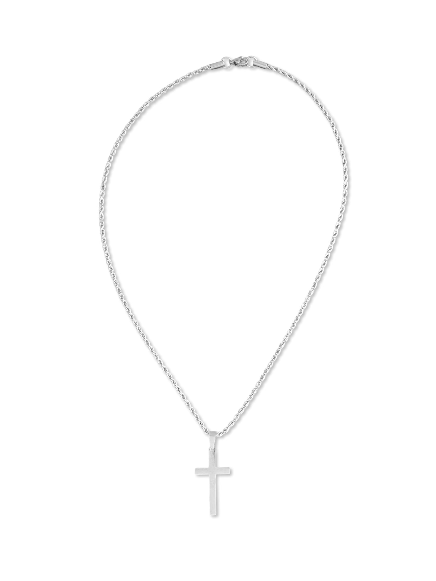 Men's 18" Waterproof Stainless Steel Cross Neckalce