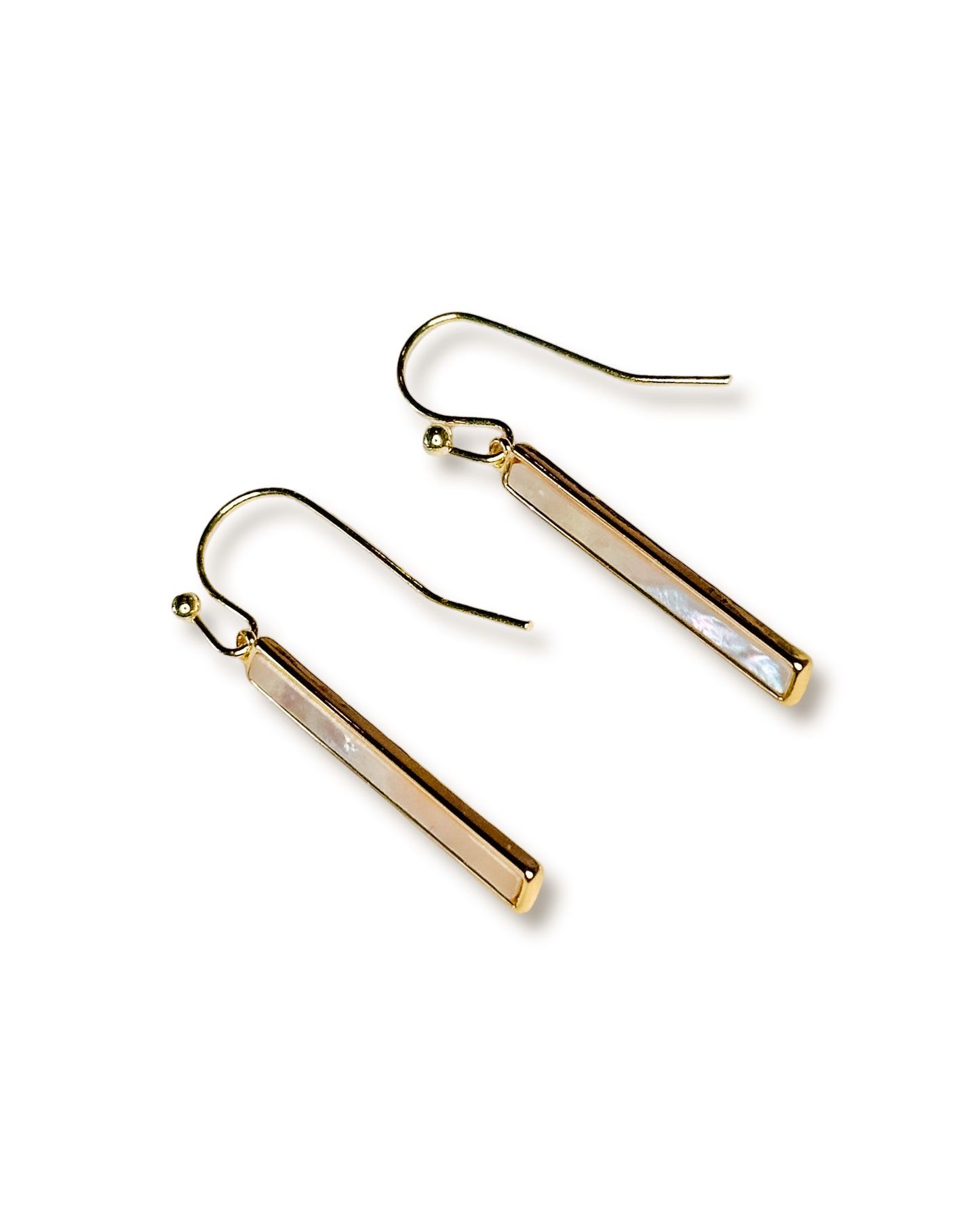 Mother of Pearl Bar Earrings