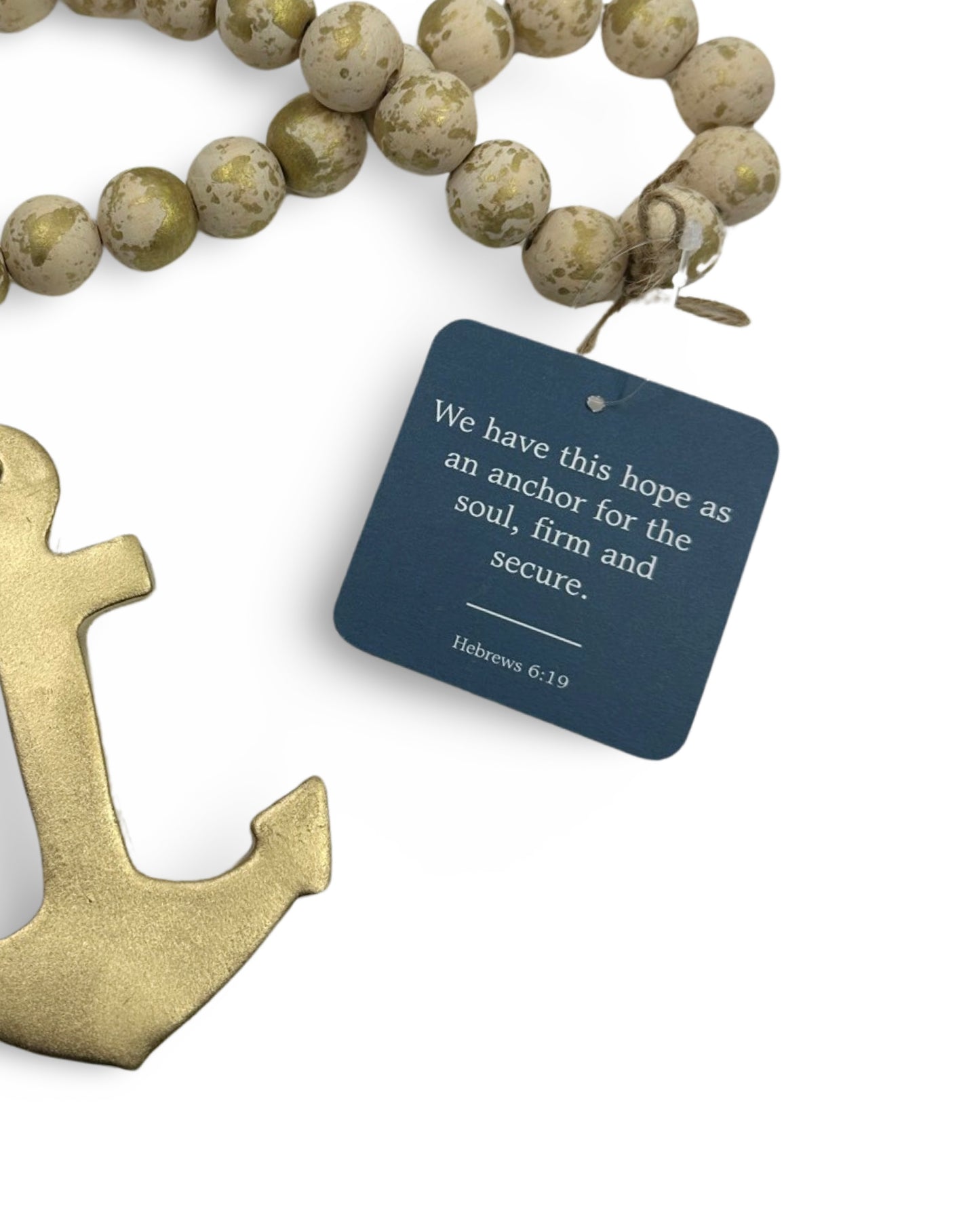 Wooden Beads with Anchor