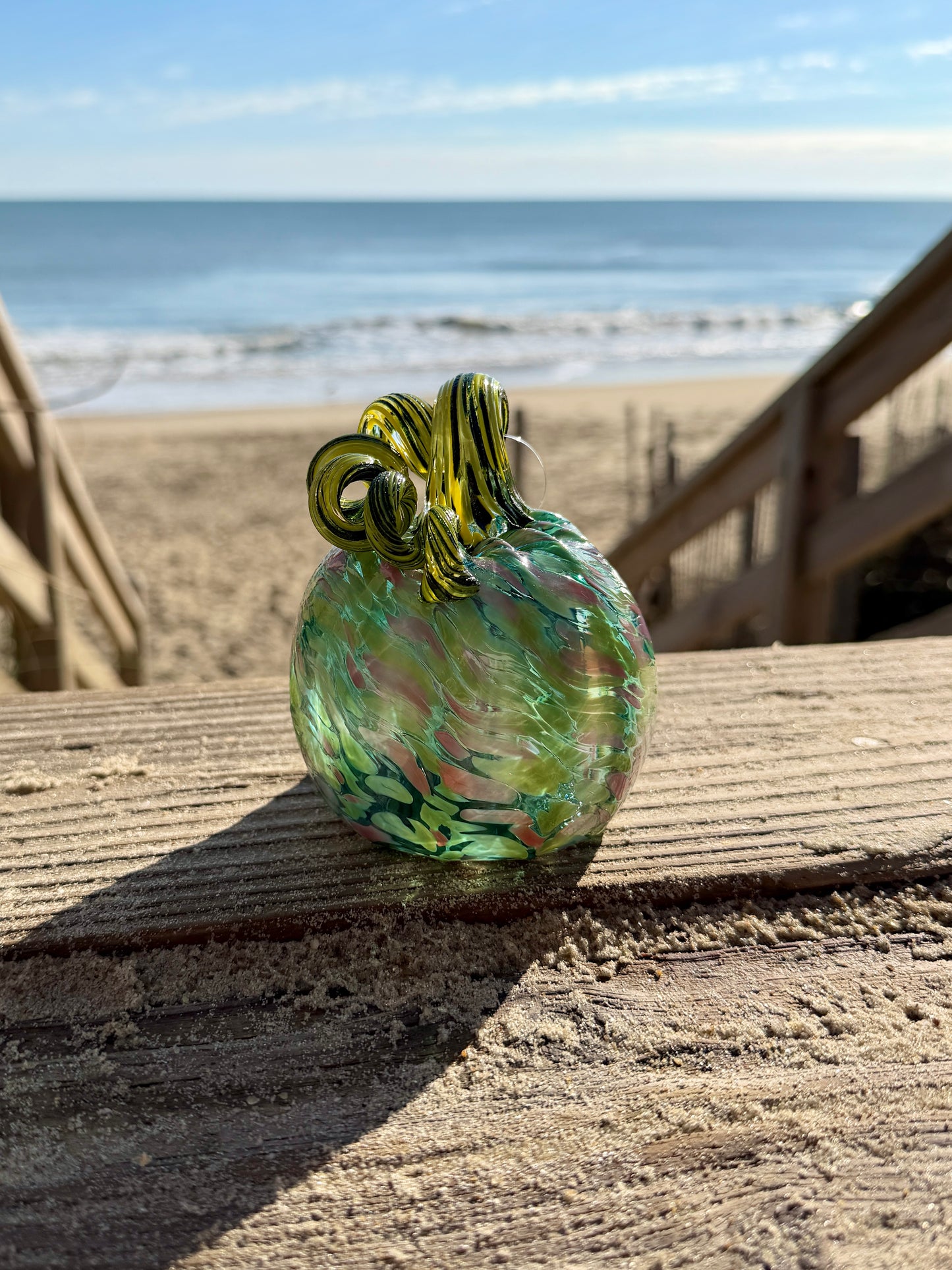 Handblown Glass Pumpkin | Small Monet