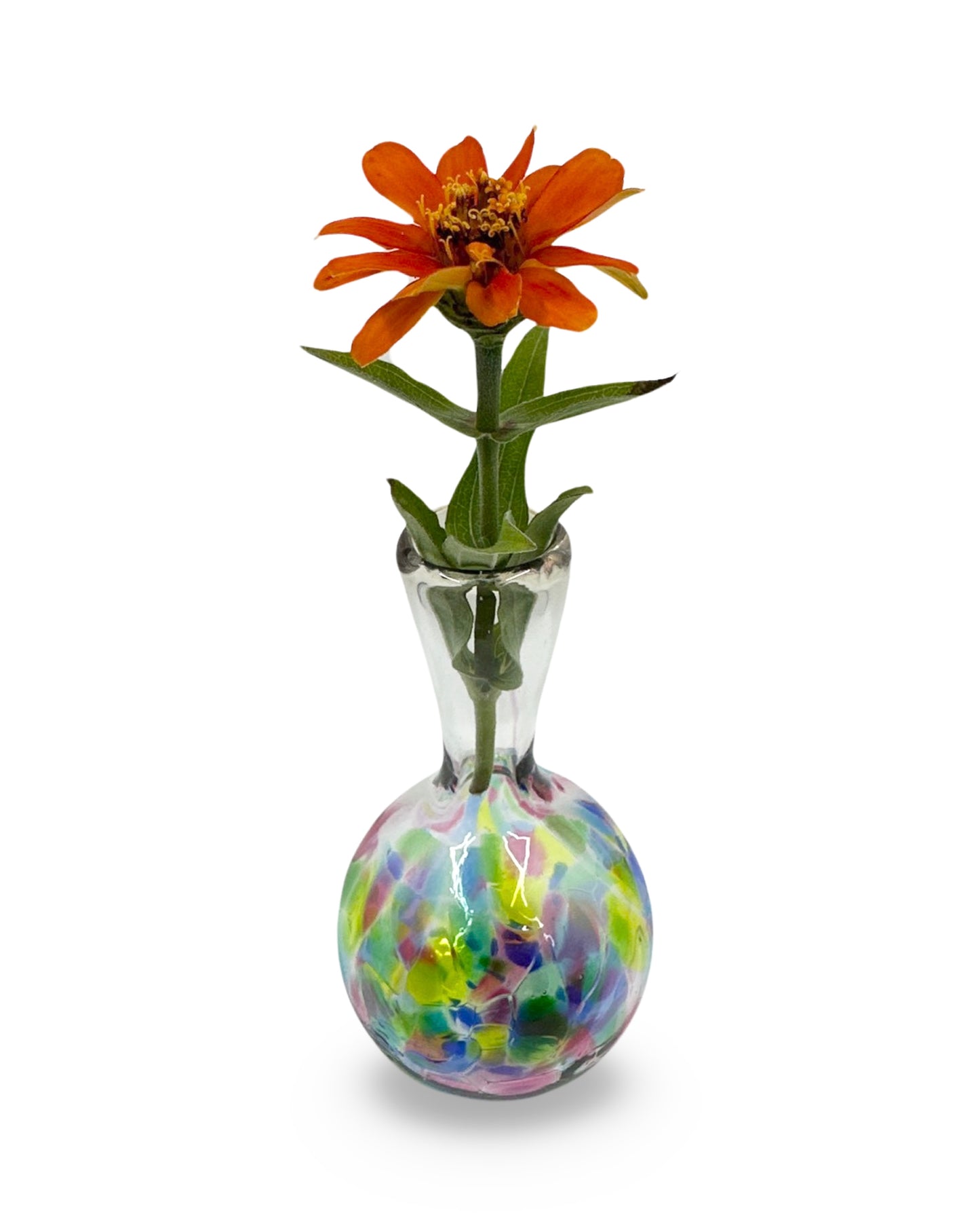 Tiny Handblown Glass Flower Bud Vase