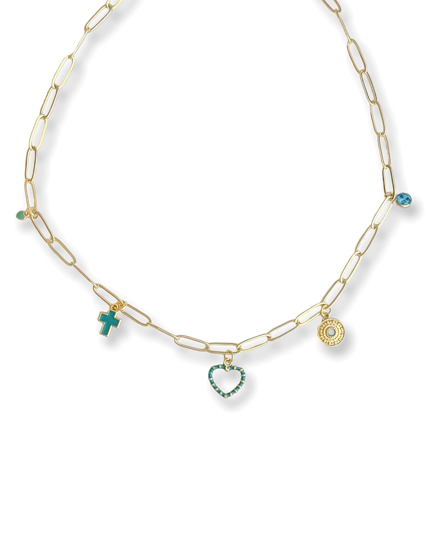 Riley James Coastal Blues Charm Necklace