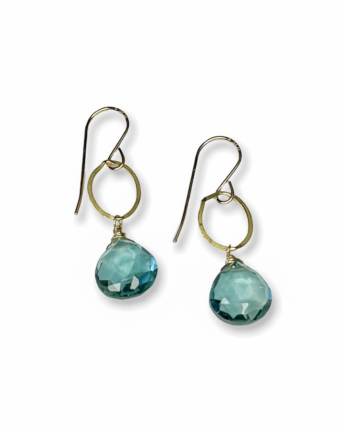 Gemstone Circle Earrings