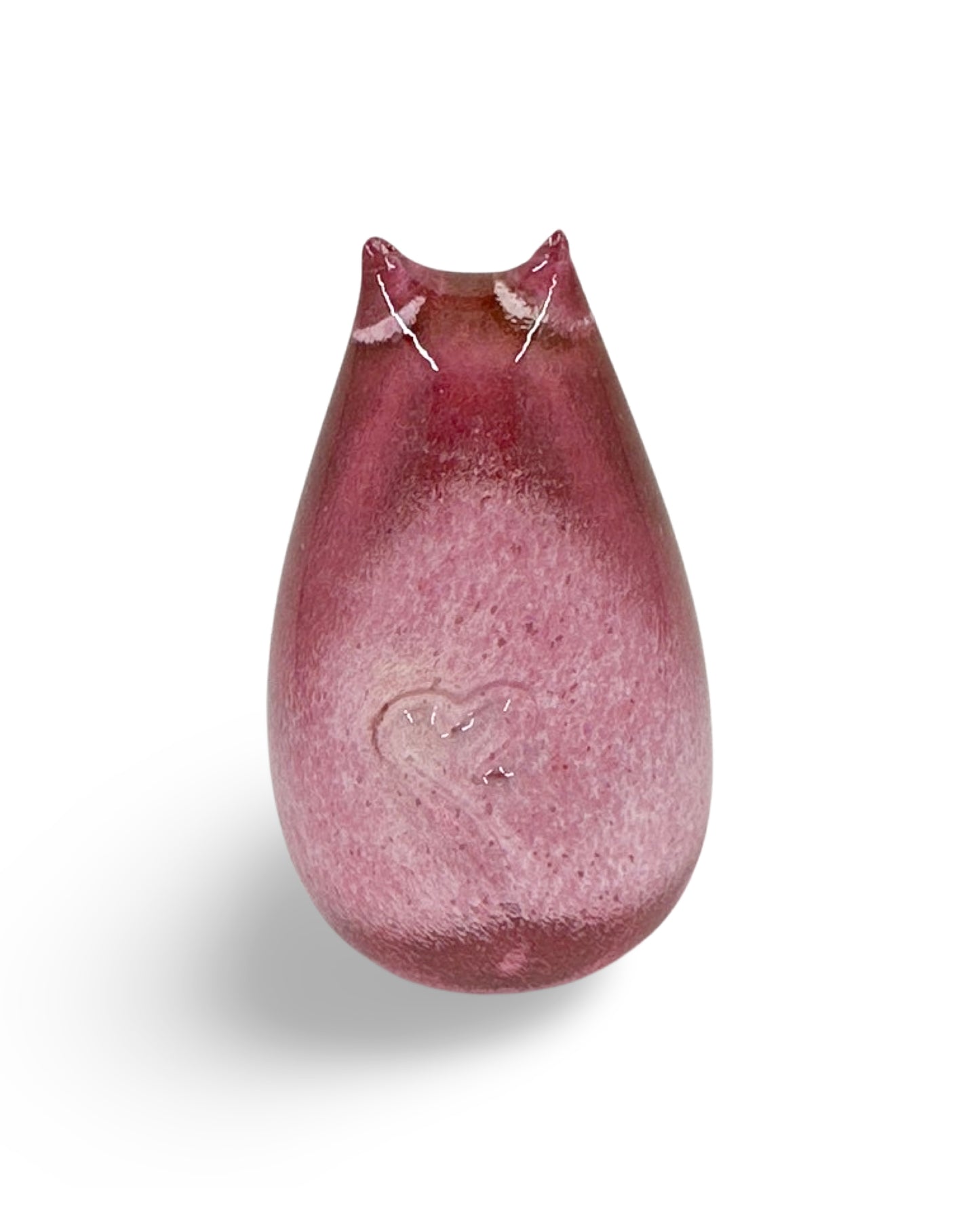 “Love Cat” Hand Sculpted Glass Cat Figurine
