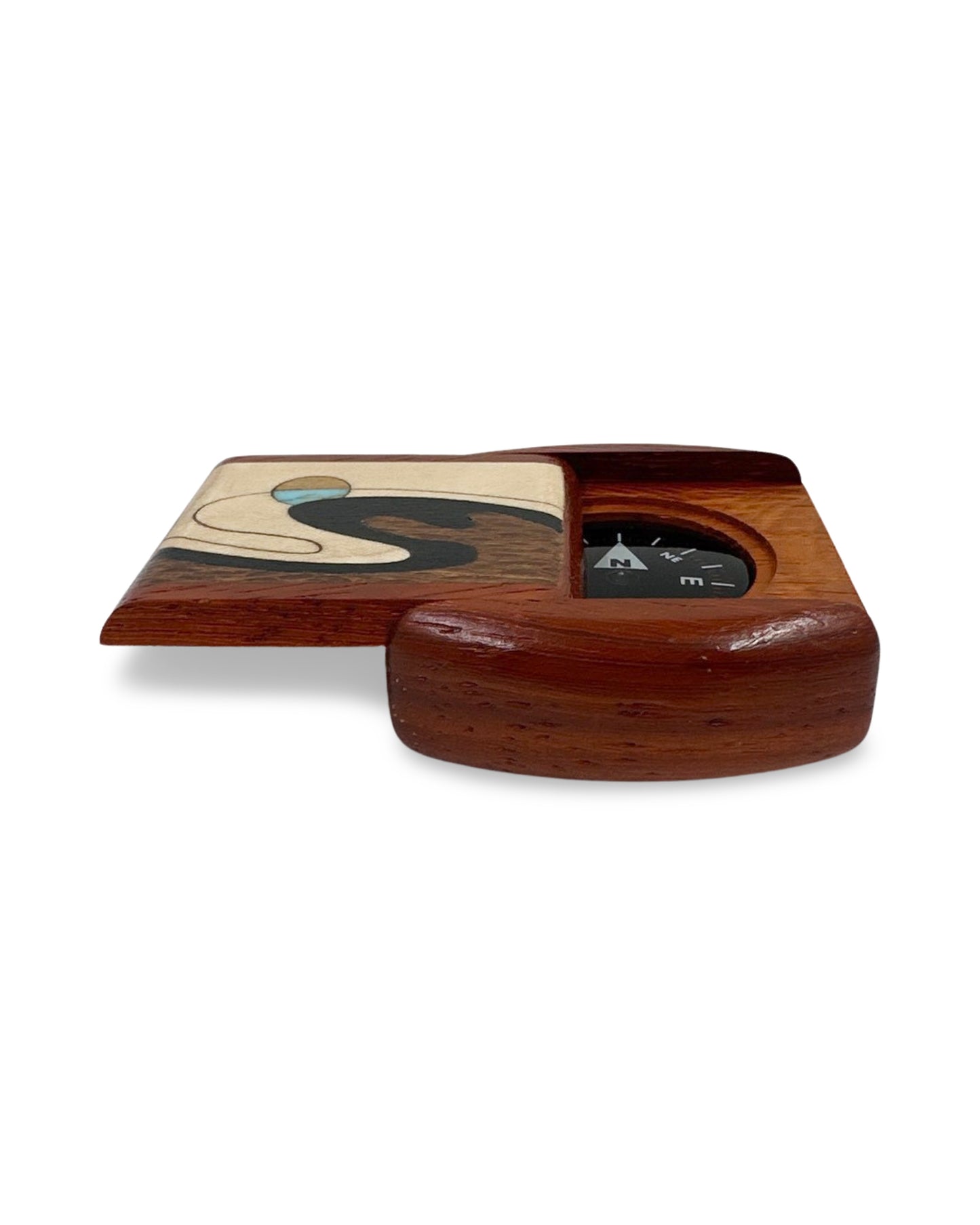 Handmade Wooden Pocket Compass