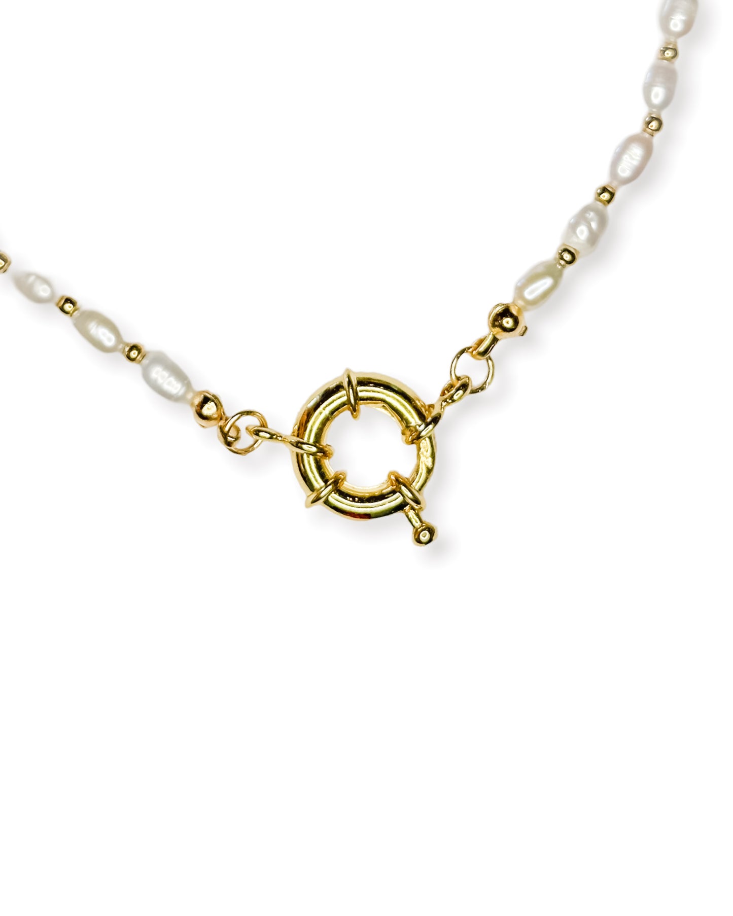 Freshwater Pearl Round Clasp Necklace