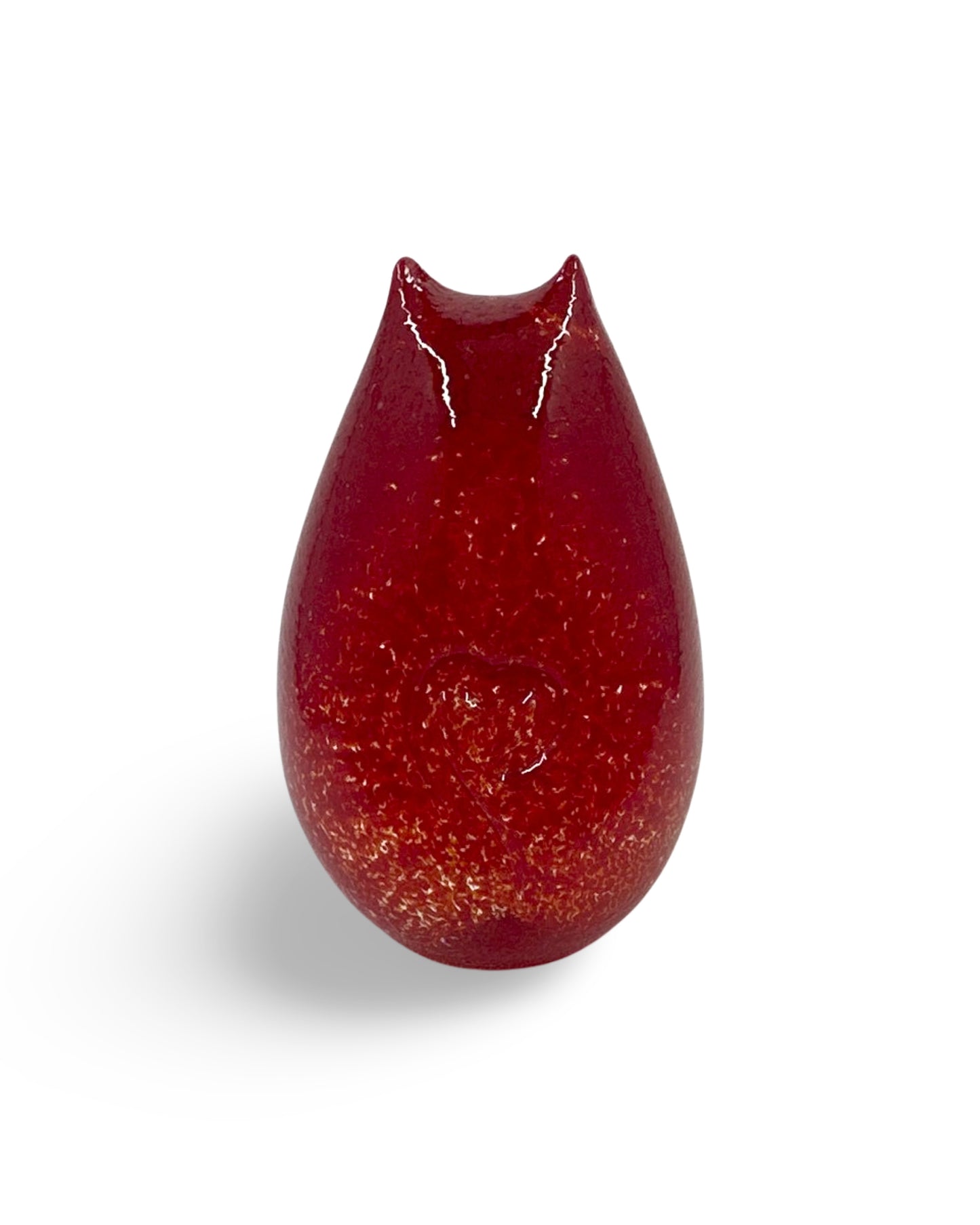 “Love Cat” Hand Sculpted Glass Cat Figurine