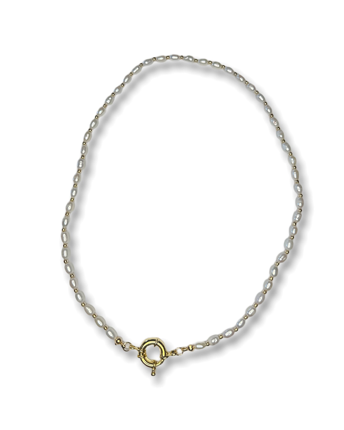 Freshwater Pearl Round Clasp Necklace