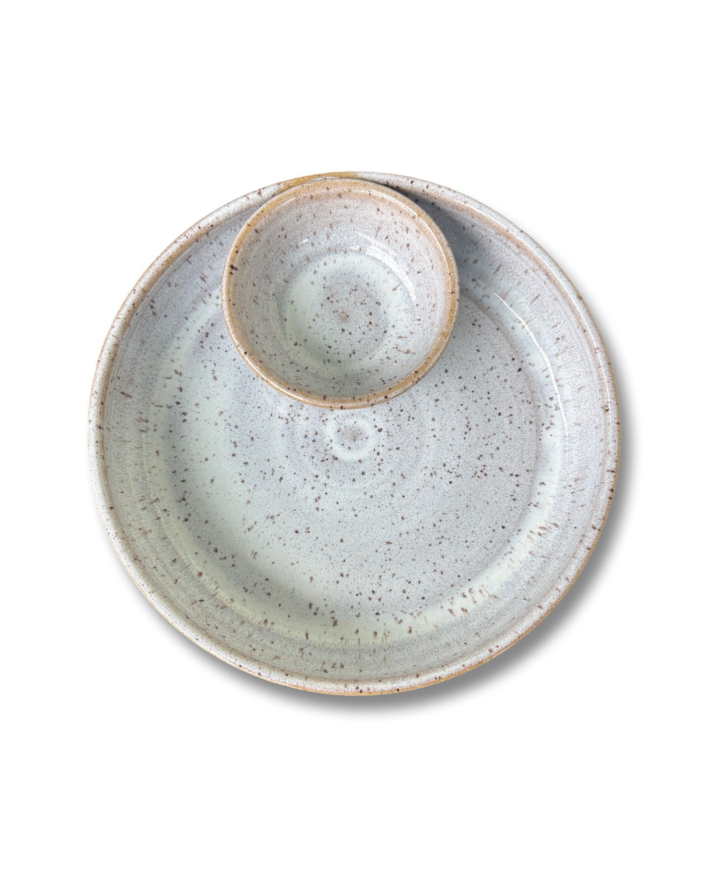 Triple C Pottery Chip & Dip Platter