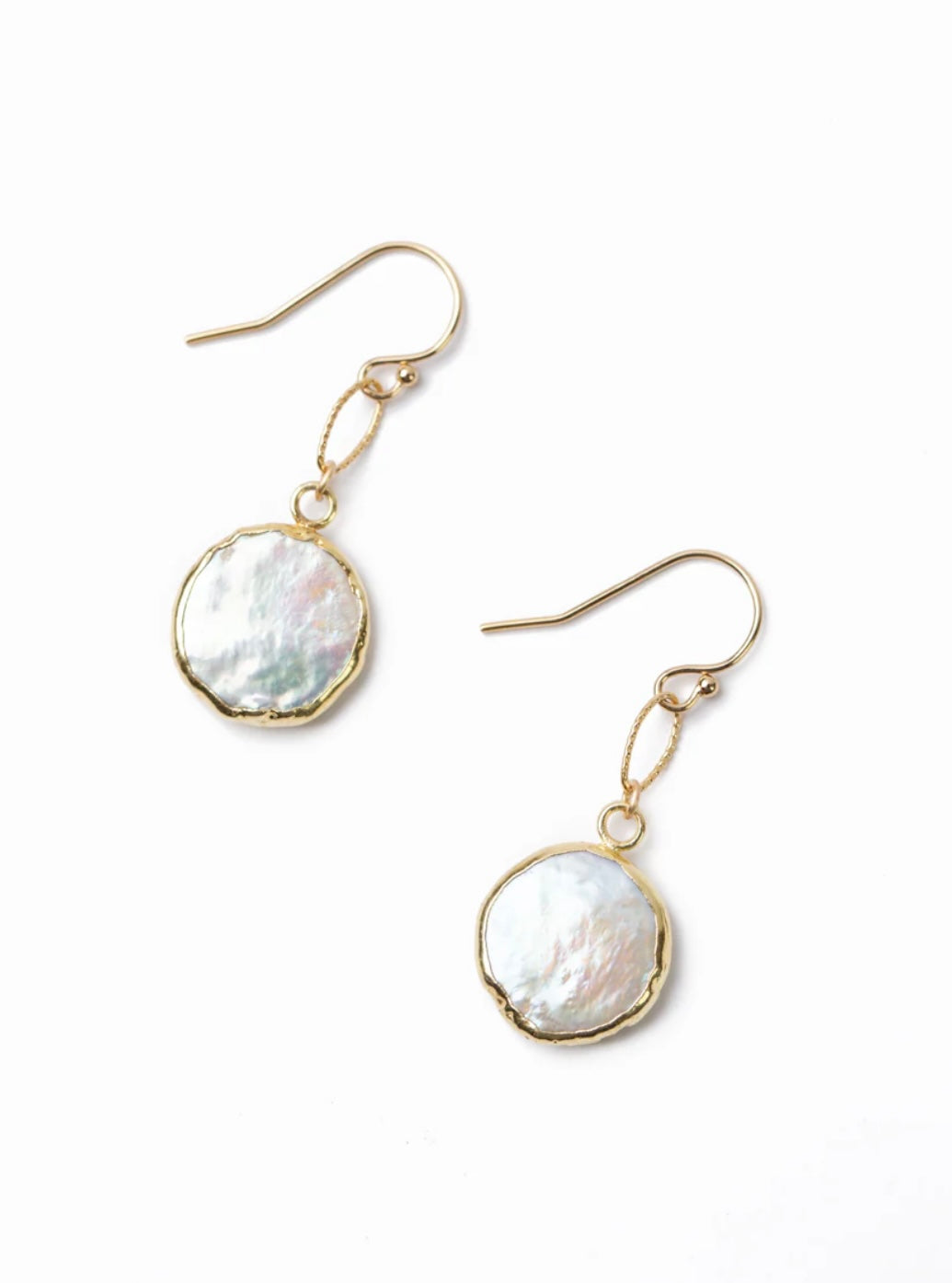 Freshwater Pearl Coin Earrings