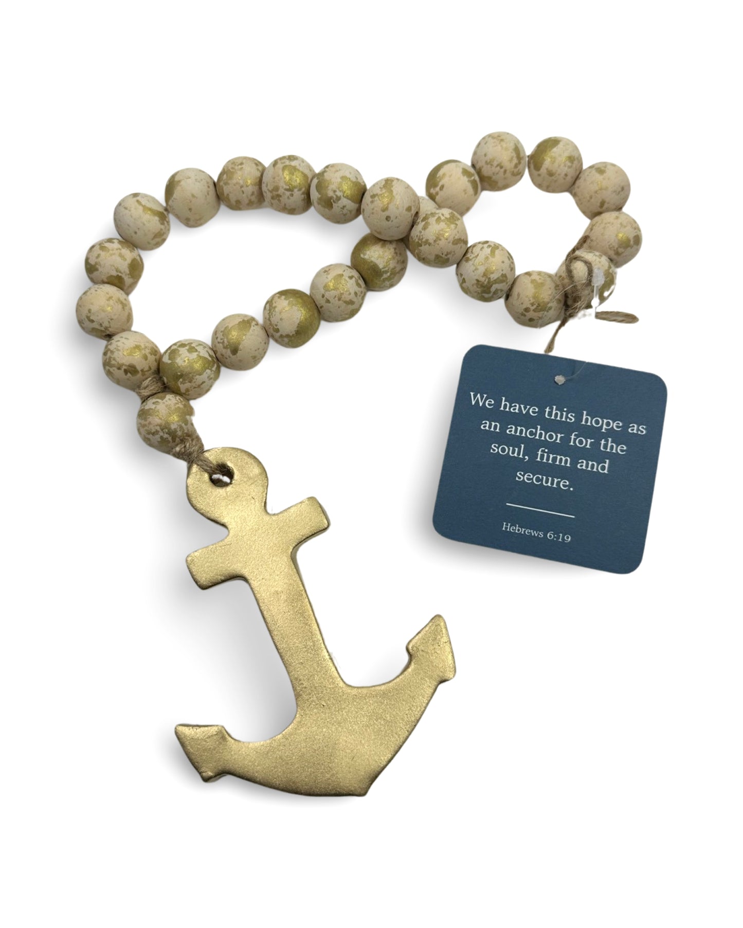 Wooden Beads with Anchor