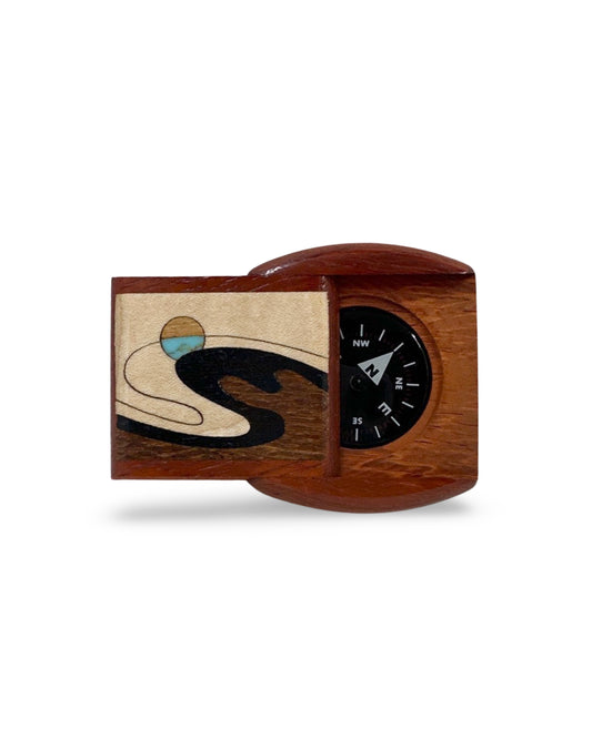 Handmade Wooden Pocket Compass