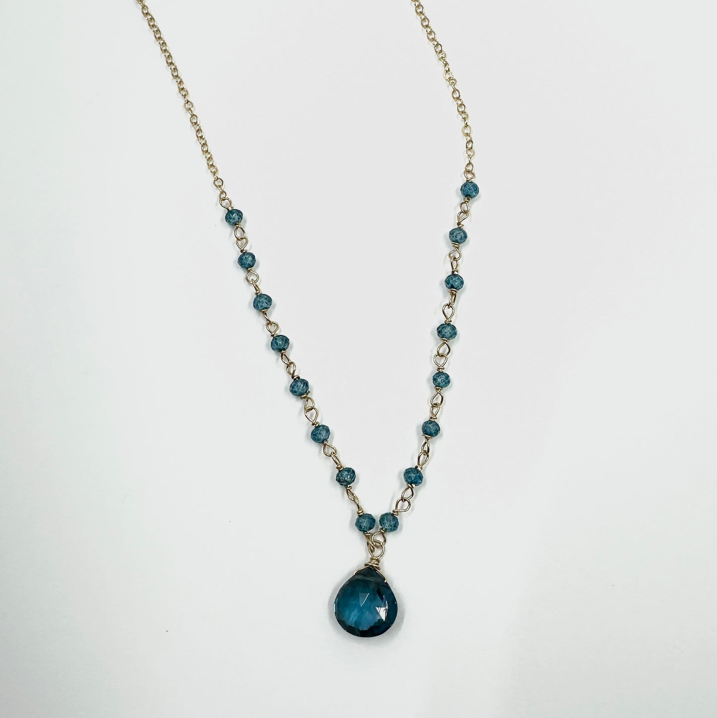 London Blue Topaz Beaded Necklace