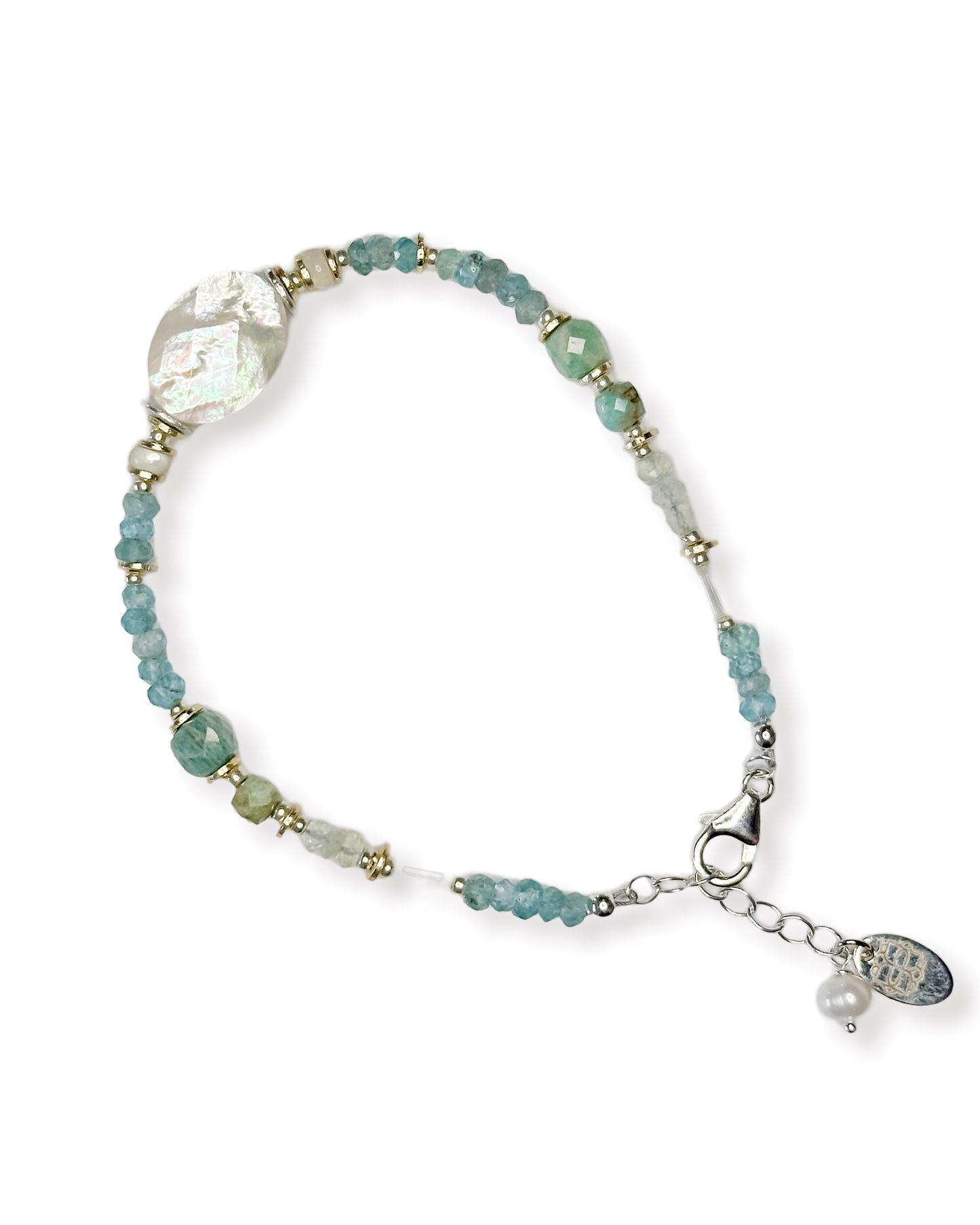 Apatite, Amazonite + Prehnite Bracelet