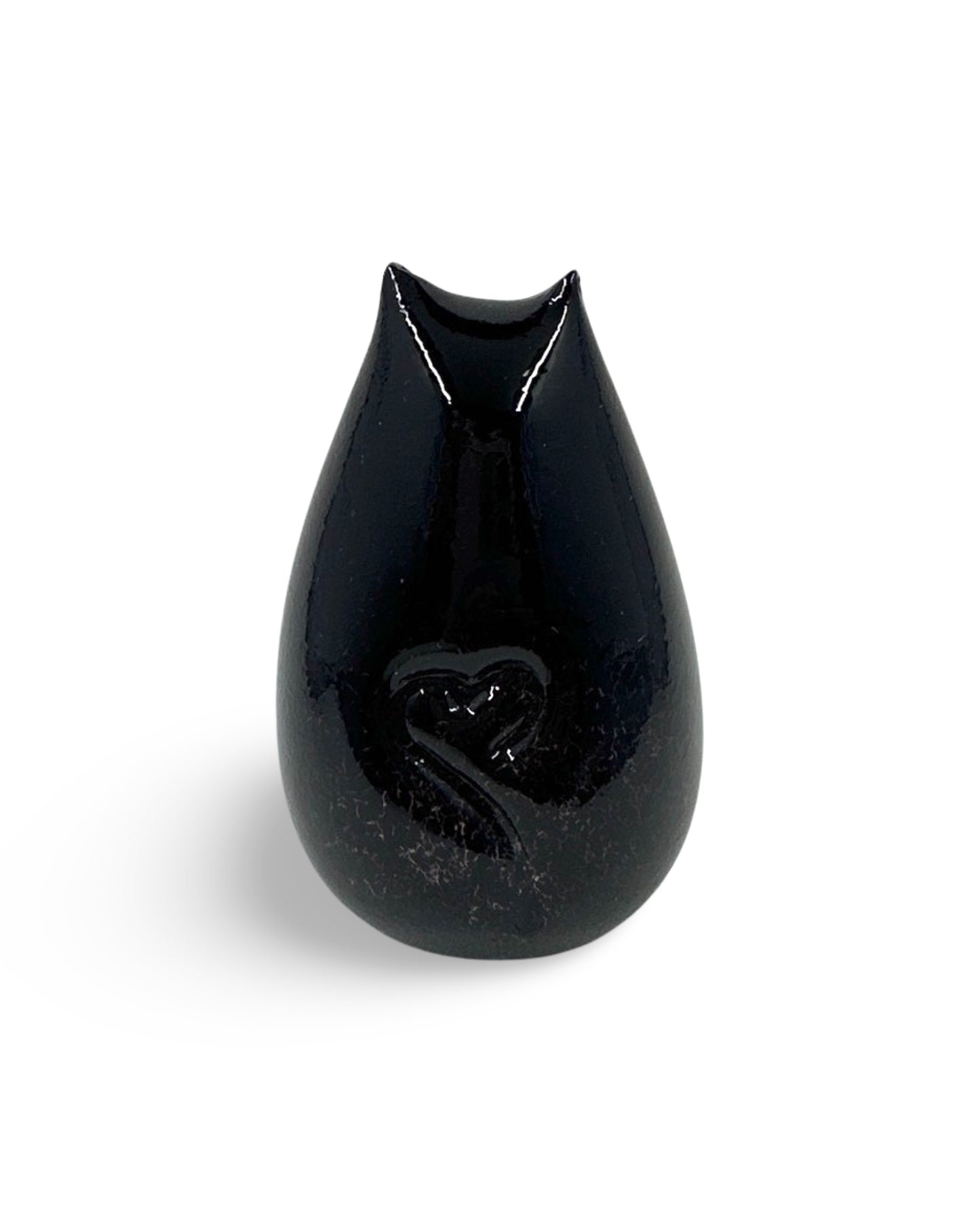 “Love Cat” Hand Sculpted Glass Cat Figurine