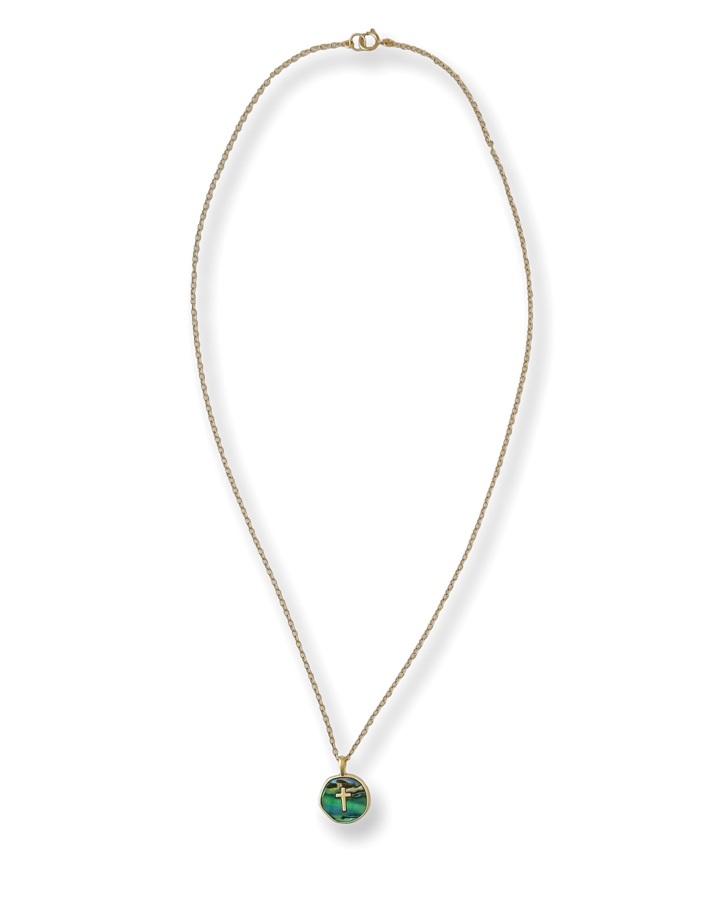 Riley James "Truth" Gold Enamel Cross Necklace