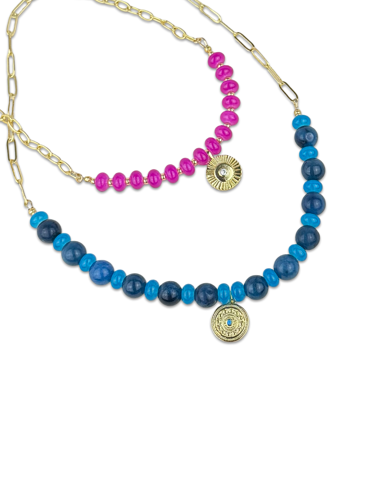 Riley James Halfsies 14k Gold Fill Beaded Necklace