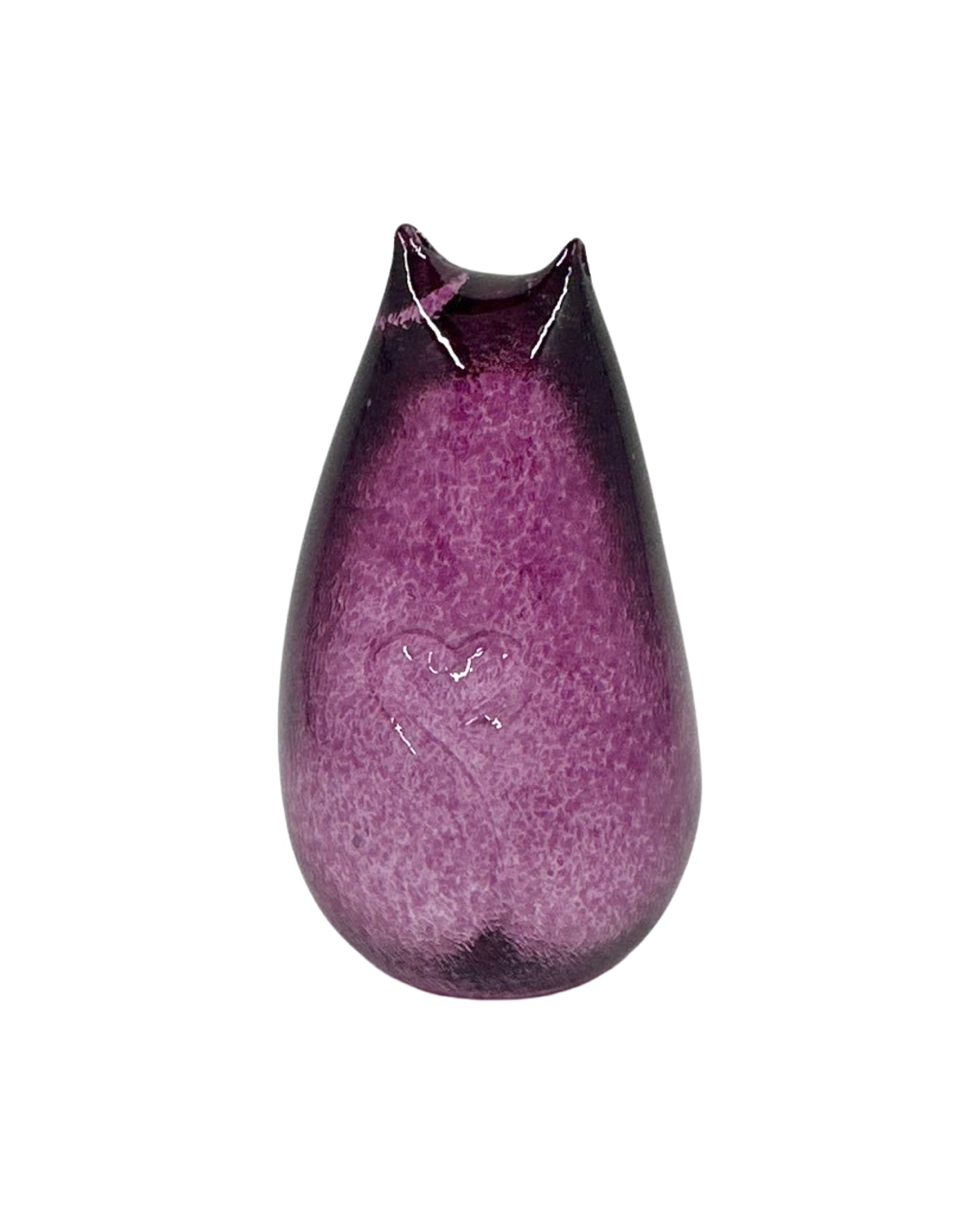 “Love Cat” Hand Sculpted Glass Cat Figurine