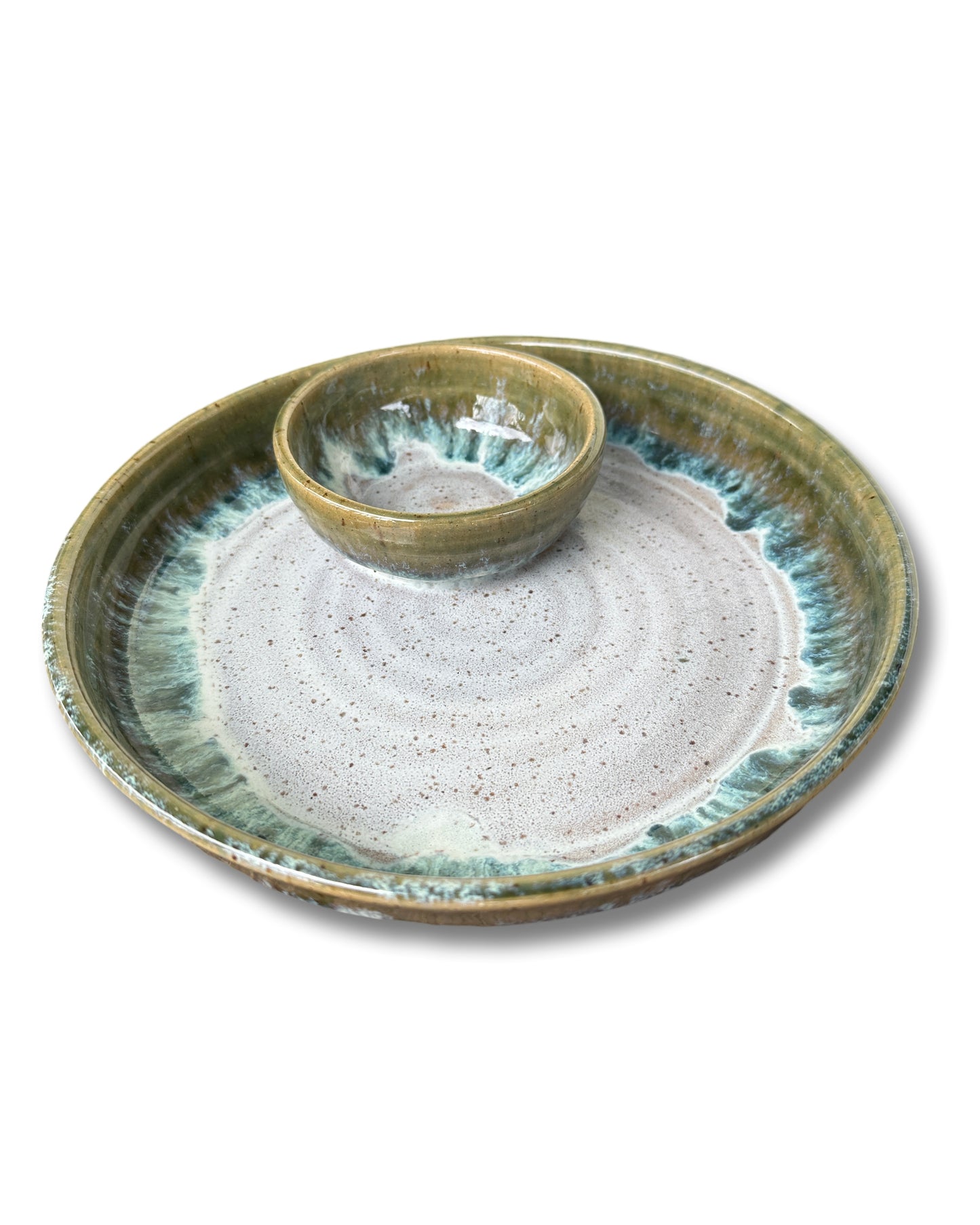 Triple C Pottery Chip & Dip Platter