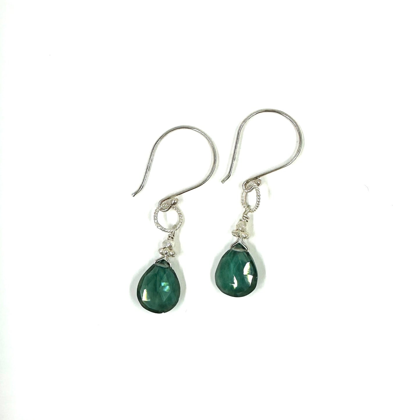 Green Quartz Sterling Silver Earrings