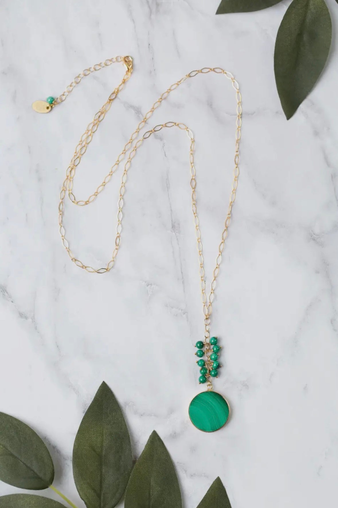 Malachite Long Necklace