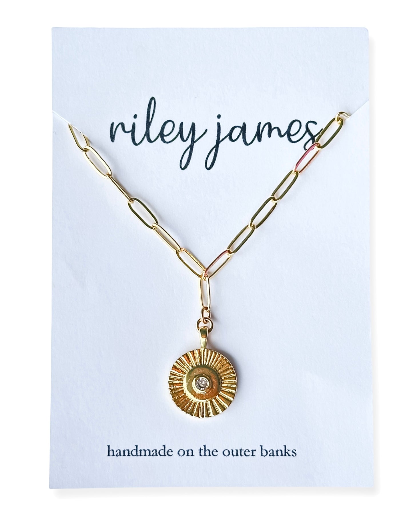Riley James "Sloane" Gold Pendant Necklace