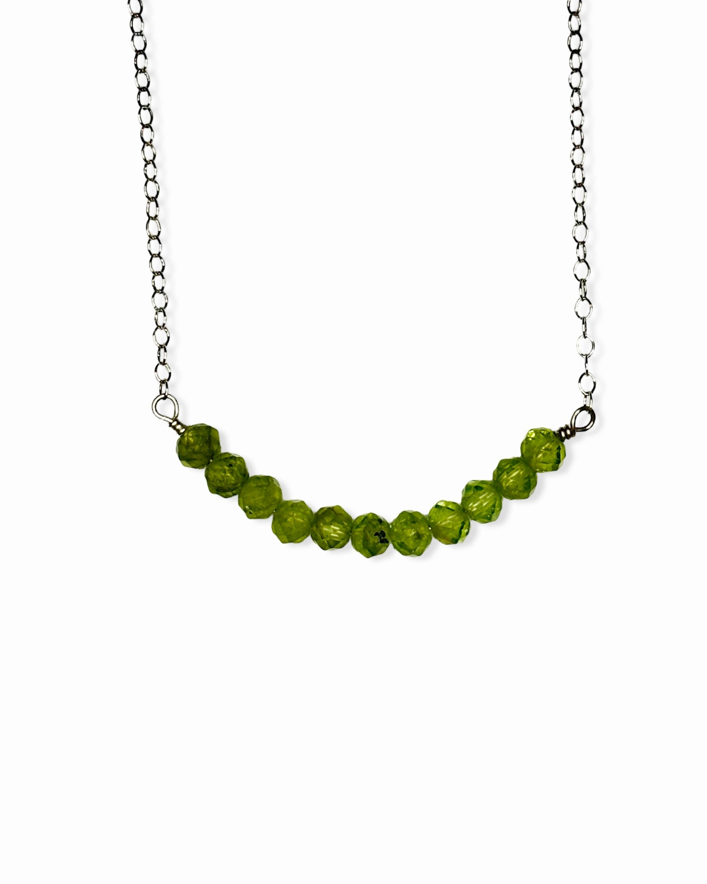 Peridot Bar Necklace