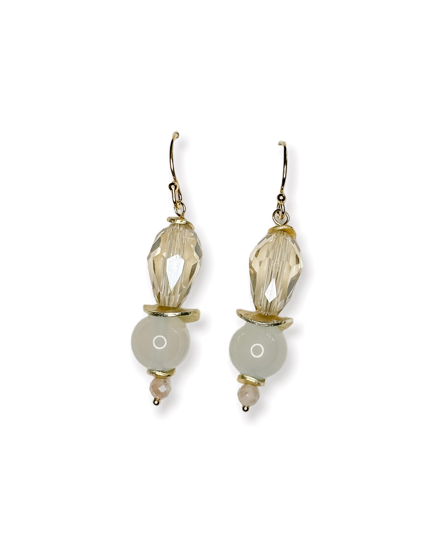 Crystal + Aquamarine Earrings