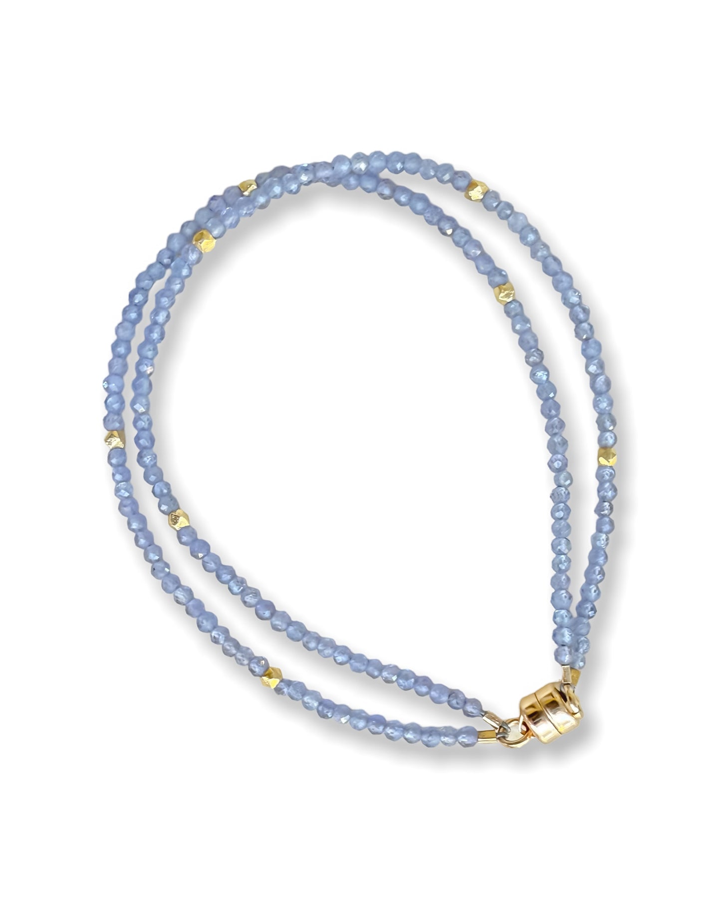 Double Strand Beaded Gemstone Magnetic Bracelet