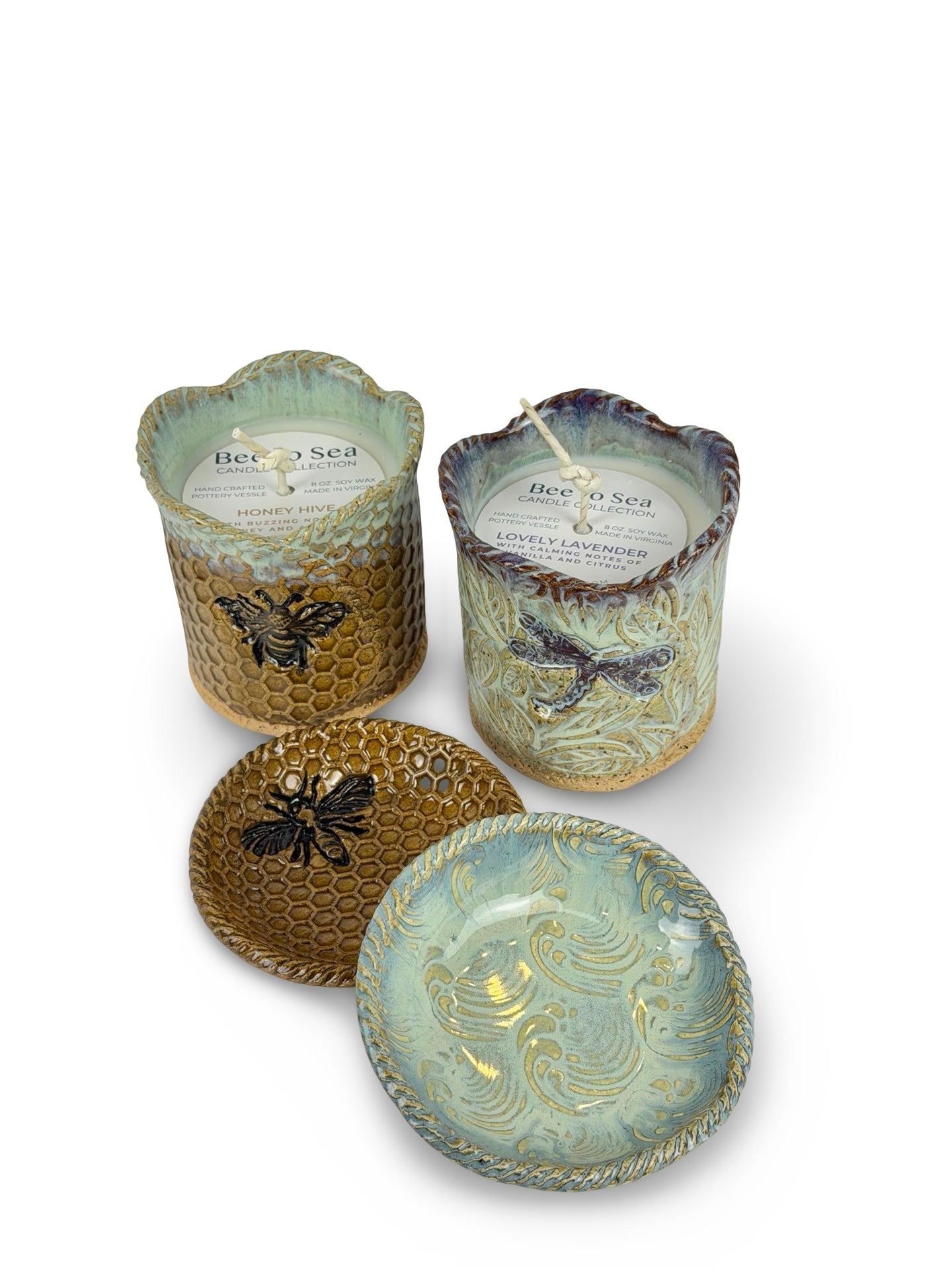 Hand poured Ceramic Candle