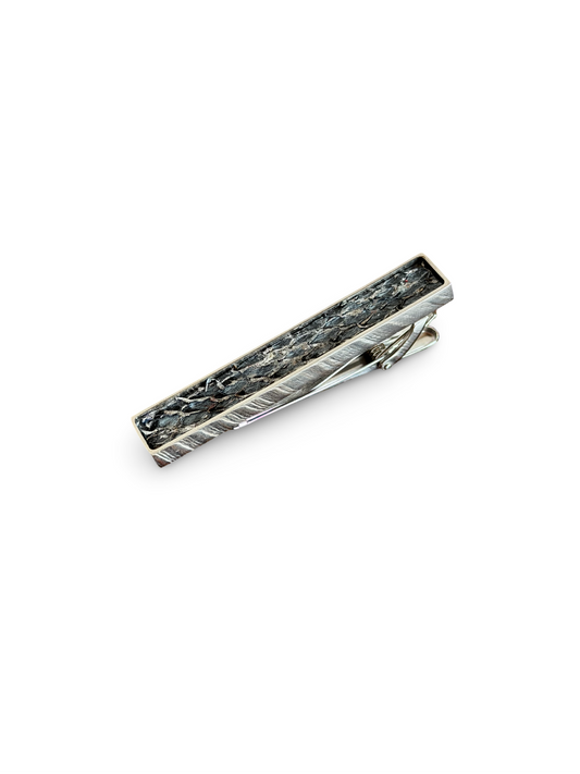Fish Leather Tie Bar Clip