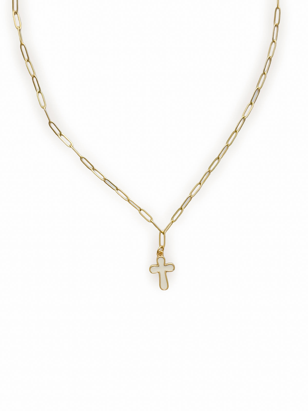 Riley James 14k Gold Filled Paperclip Chain Pendant Necklace
