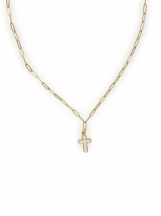 Riley James 14k Gold Filled Paperclip Chain Pendant Necklace
