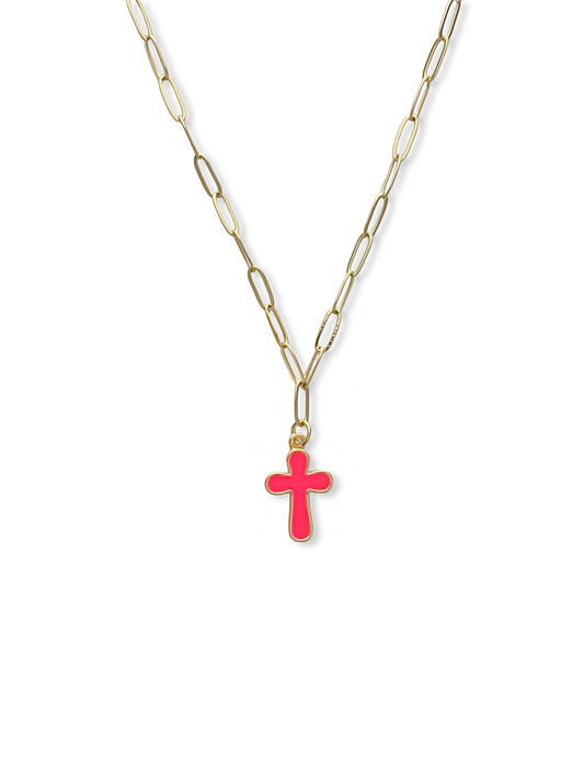 Riley James 14k Gold Filled Paperclip Chain Pendant Necklace