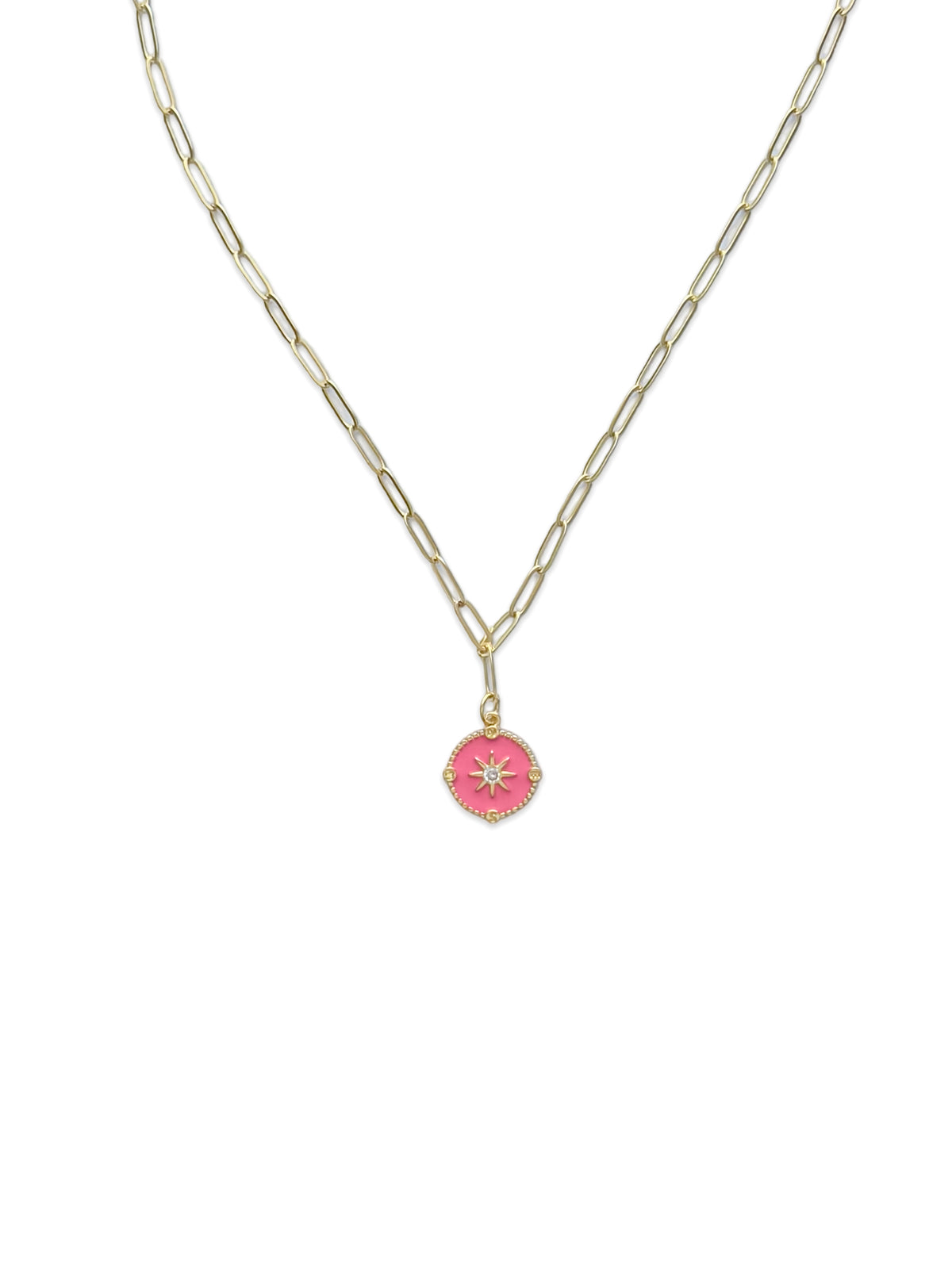 Riley James 14k Gold Filled Paperclip Chain Pendant Necklace