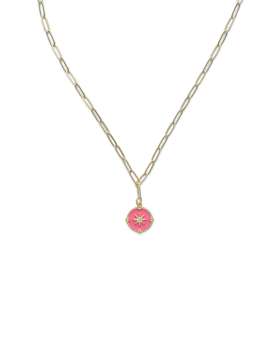Riley James 14k Gold Filled Paperclip Chain Pendant Necklace