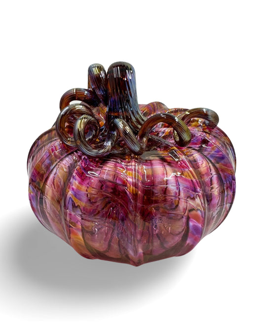 Hand-blown Glass Pumpkin - Medium | Pink