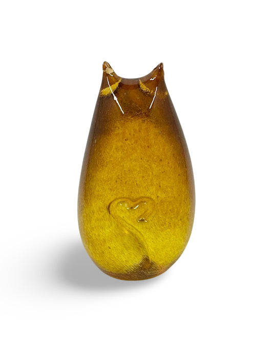 “Love Cat” Hand Sculpted Glass Cat Figurine