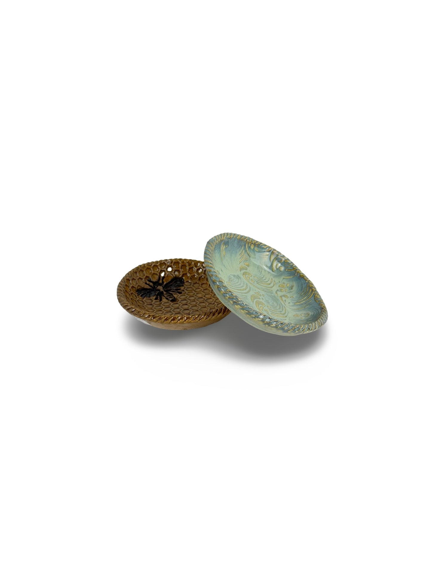 Hand stamped Ceramic Ring Dish