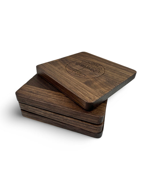 Handmade Wooden Engraved Coasters