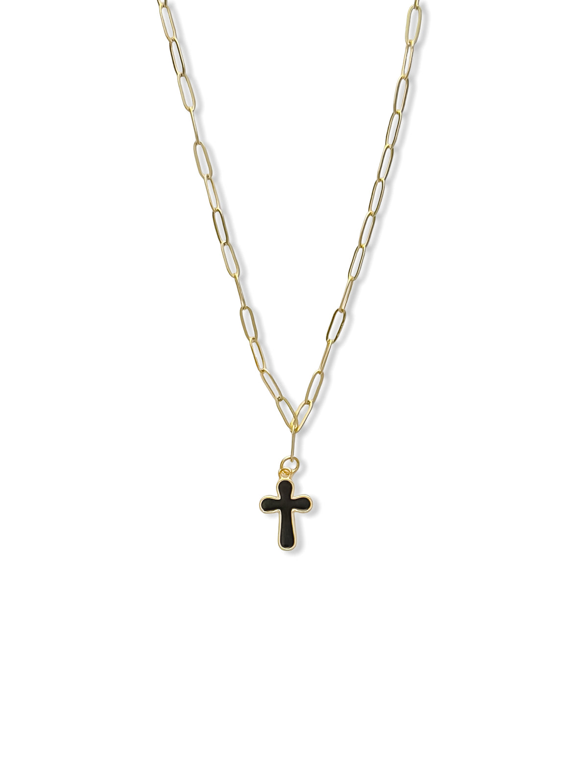 Riley James 14k Gold Filled Paperclip Chain Pendant Necklace
